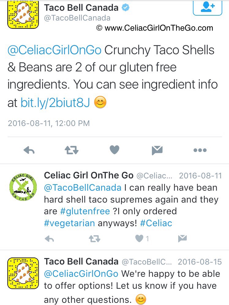 Taco Bell Canada Gluten Free Menu - FERQDA